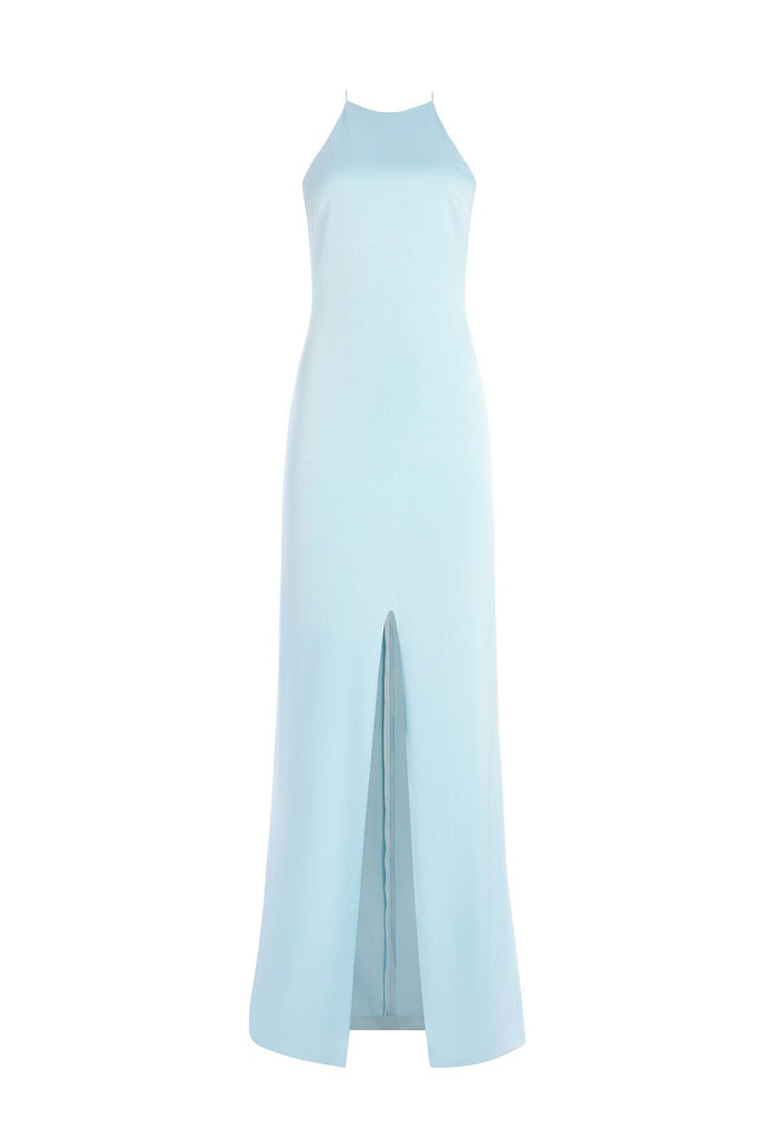 ETTLEY HALTER MAXI DRESS - POWDER BLUE