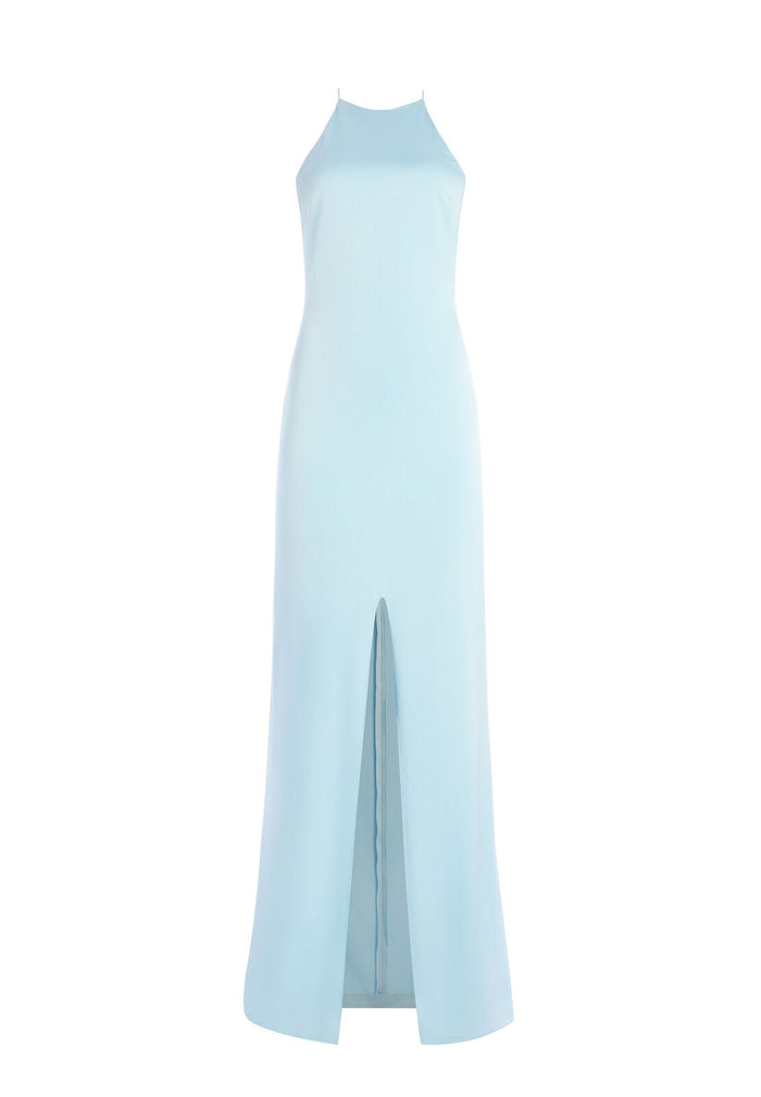 ETTLEY HALTER MAXI DRESS - POWDER BLUE