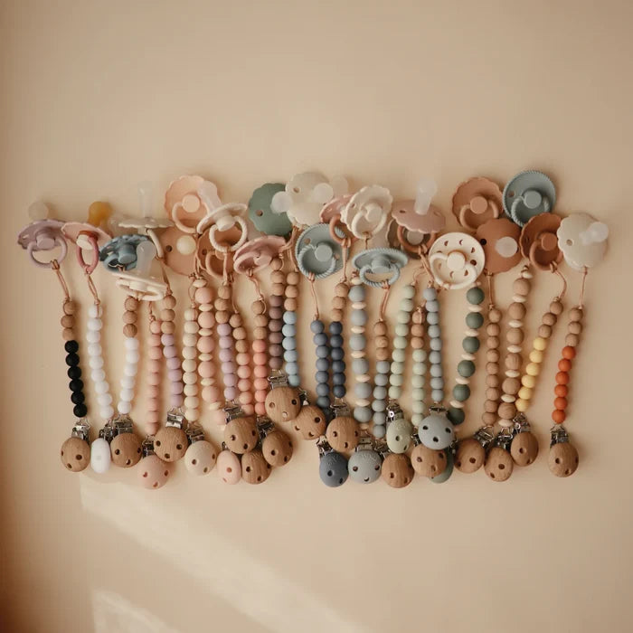 Eva Silicone Pacifier Clip- Dried Thyme
