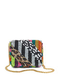 FAYE EMBELL SQUARE FLAP CLUTCH - MULTI
