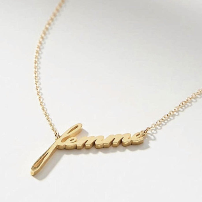 Femme Script Necklace