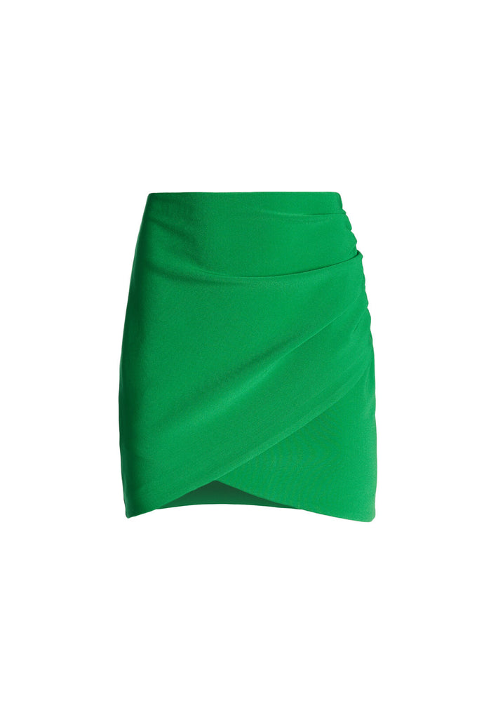 FIDELA DRAPED MINI SKIRT - JUNIPER