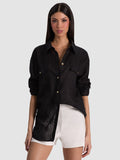 FINELY OVERSIZED UTILITY SHIRT - BLACK