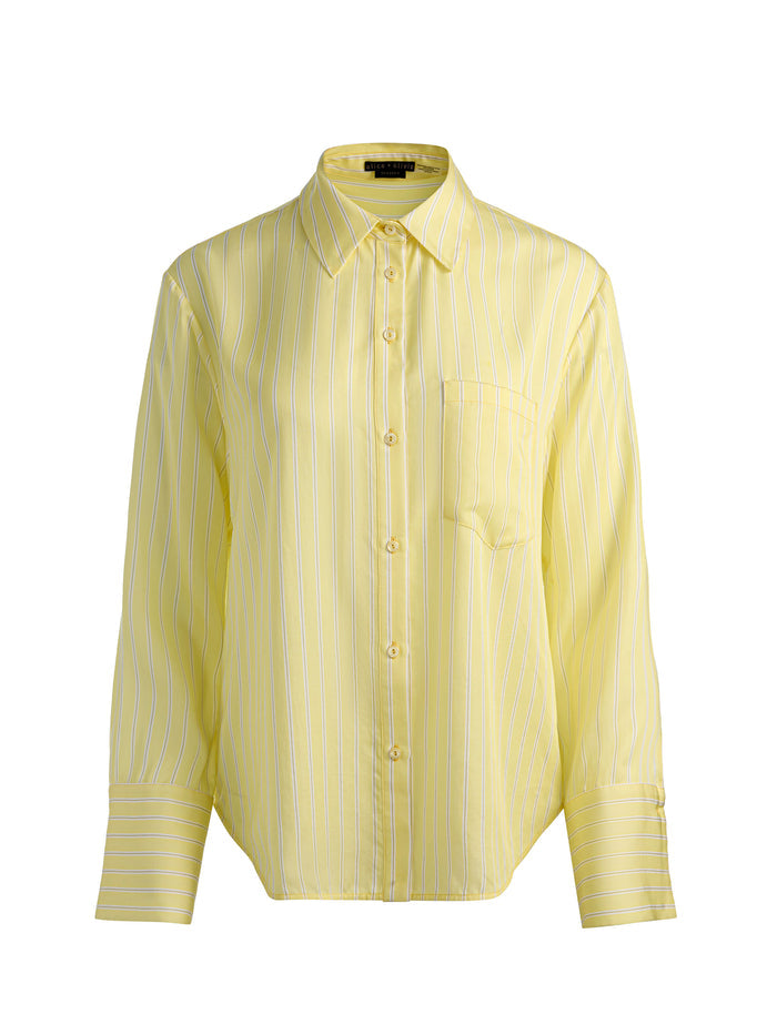 FINELY PINSTRIPED BUTTON DOWN - CRESCENDO STRIPE