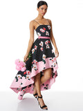 FLORENCE SPAGHETTI STRAP HIGH LOW GOWN - AFTER DARK