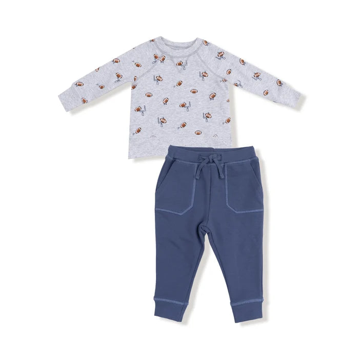 Football Field Goal French Terry Raglan Sweatshirt & Jogger