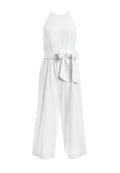 FRANNY HALTER NECK GAUCHO JUMPSUIT - WHITE