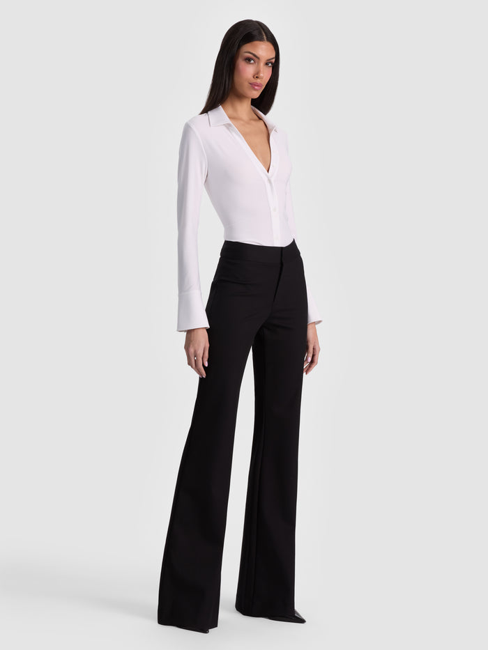 FREYA BUTTON DOWN BODYSUIT - OFF WHITE