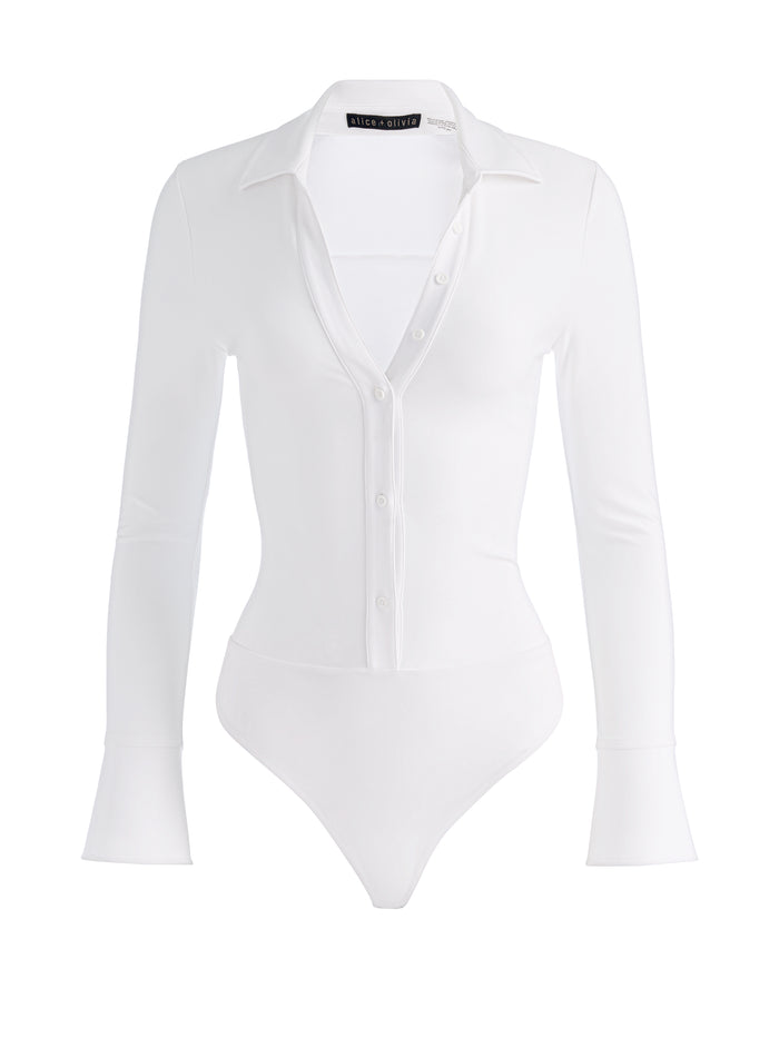 FREYA BUTTON DOWN BODYSUIT - OFF WHITE