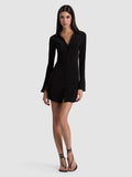 FREYA BUTTON DOWN DRESS - BLACK