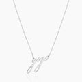 Gigi Silver Script Necklace