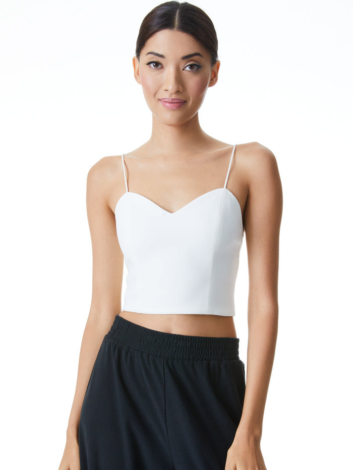 GINA SWEETHEART CROP TOP - OFF WHITE