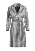 GINNY DRPD CLLR MIDI WRP COAT - BLACK/WHITE