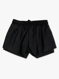 Girls Black Active Butterfly Shorts