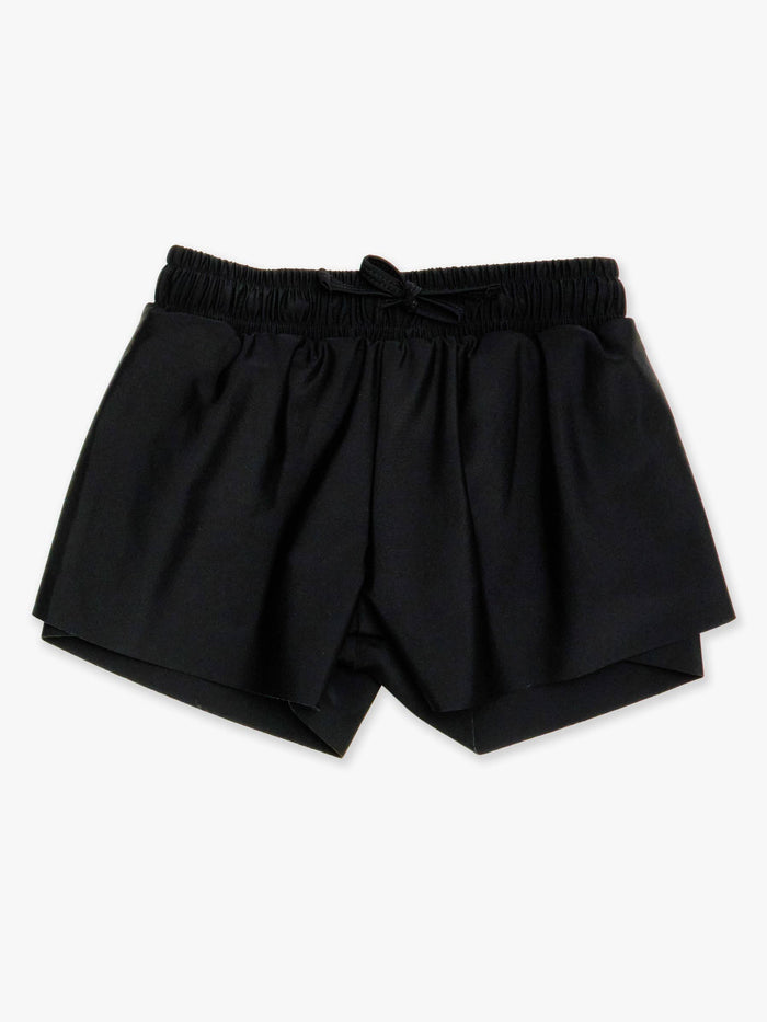 Girls Black Active Butterfly Shorts