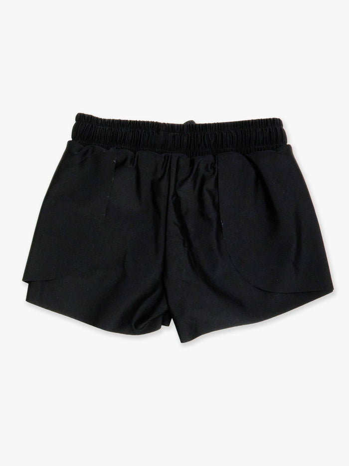 Girls Black Active Butterfly Shorts