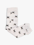 Girls Black Bows Patterned Footless Ruffle Tights