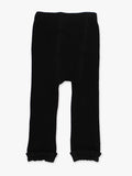 Girls Black Footless Ruffle Tights