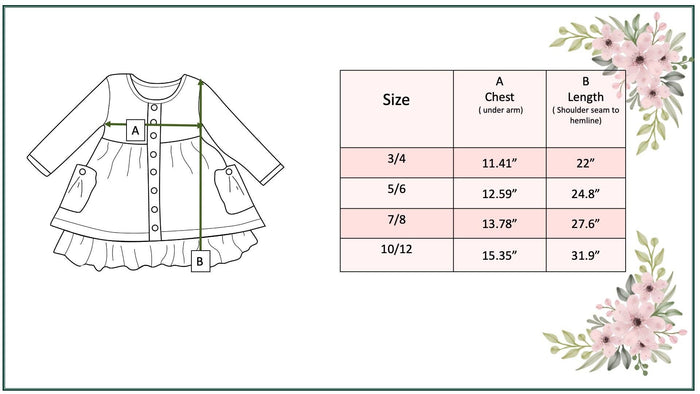 Girls Blue Chicken Ruffle Button Pocket Tie Fall Dress