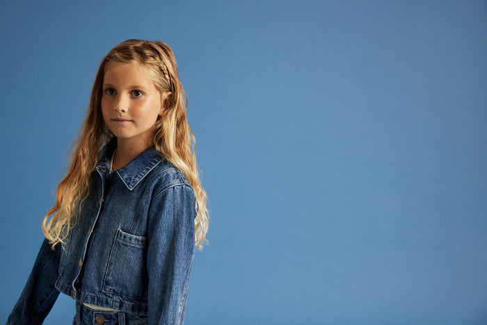 Girls Cropped Denim Jacket