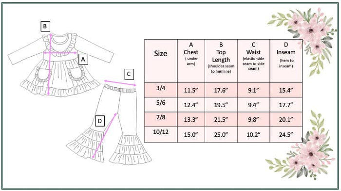 Girls Lucy Blue Pink Bow Bell Fall Winter Pant Set