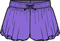Girls Neon Purple Active Butterfly Shorts