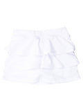 Girls White Tiered Active Skort