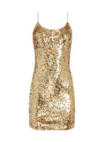 GISELLE SEQUIN MINI DRESS - GOLD