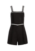 GLENDA SQUARE NECK ROMPER - BLACK