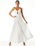 GLORIA CHAIN STRAP JUMPSUIT - OFF WHITE