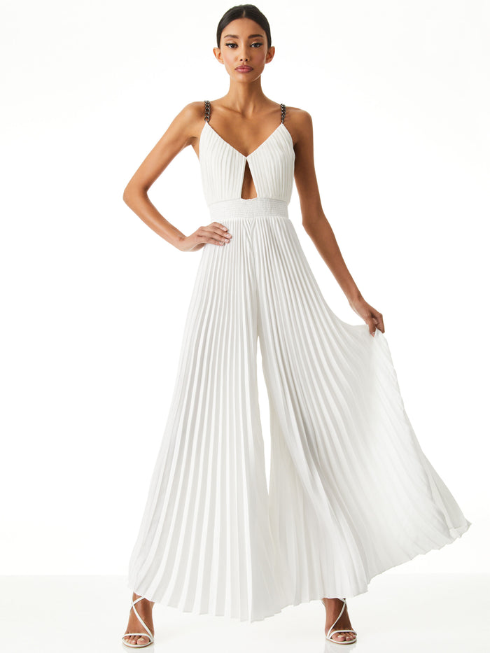 GLORIA CHAIN STRAP JUMPSUIT - OFF WHITE