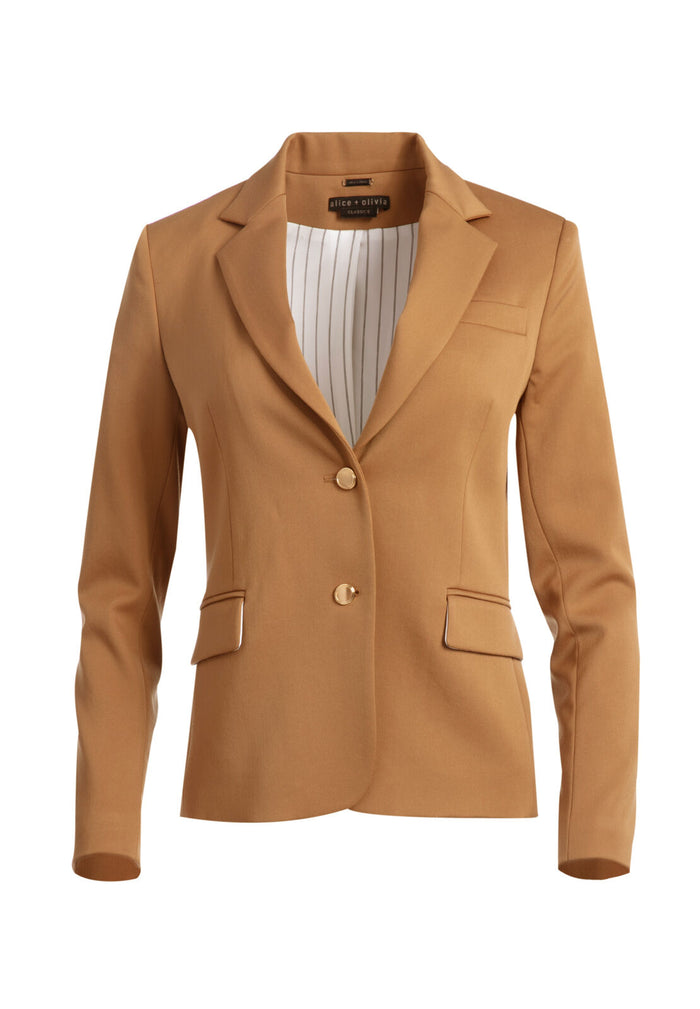 GREYSON DOUBLE BUTTON BLAZER - TAN