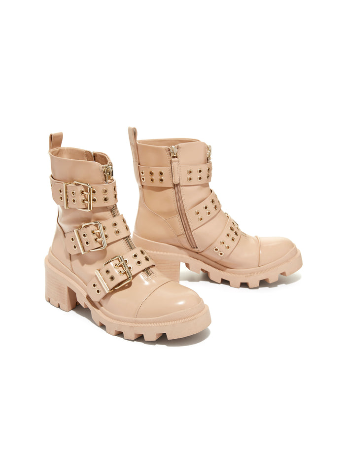 HALI BOOT - ALMOND/GOLD