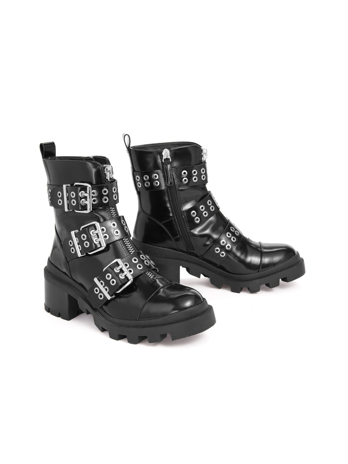 HALI BOOT - BLACK/NICKEL
