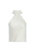 HALINA HIGH NK CROP TOP - OFF WHITE