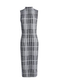 HANA BK ZIP MOCK NK SLVLSS DRS - BLACK/WHITE