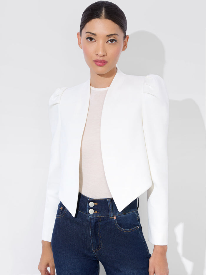 HARVEY PUFF SLEEVE JACKET - OFF WHITE