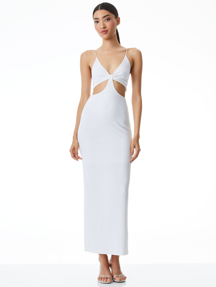 HAVANA CUT OUT MAXI DRESS  - OFF WHITE