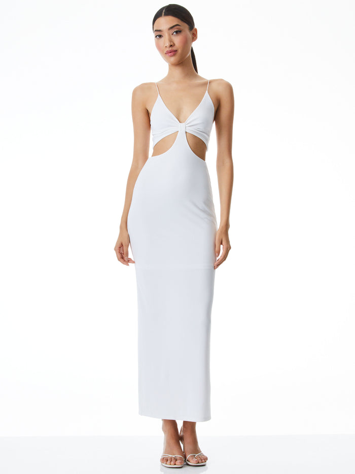 HAVANA CUT OUT MAXI DRESS  - OFF WHITE