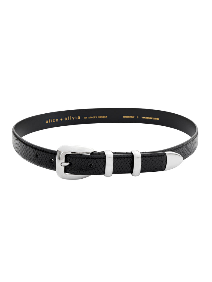 HAYDEN BUCKLE BELT - BLACK/SILVER