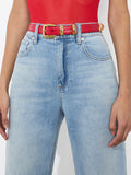 HAYDEN BUCKLE BELT - BRIGHT RUBY/GOLD