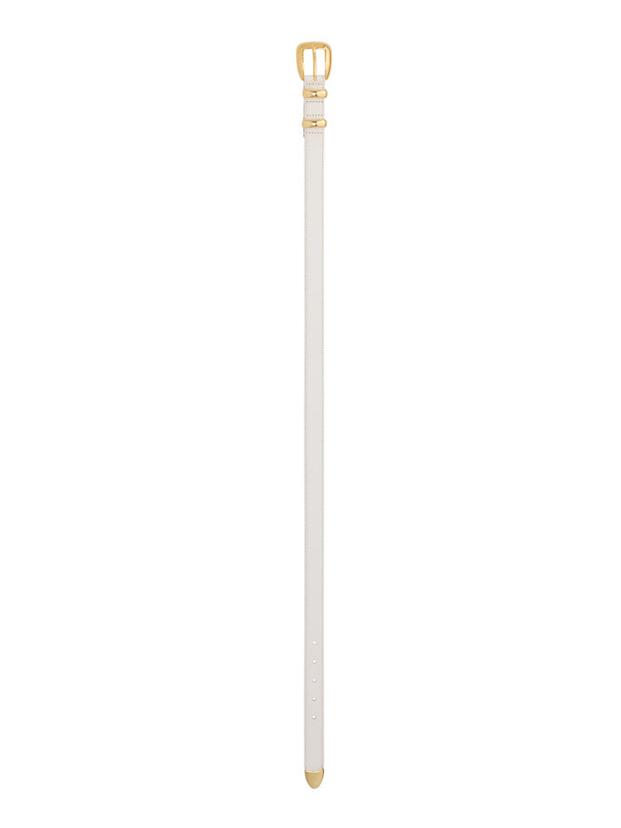 HAYDEN BUCKLE BELT - OFF WHITE/GOLD