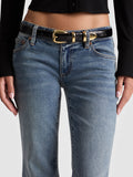 HAYDEN BUCKLE BELT - BLACK/GOLD