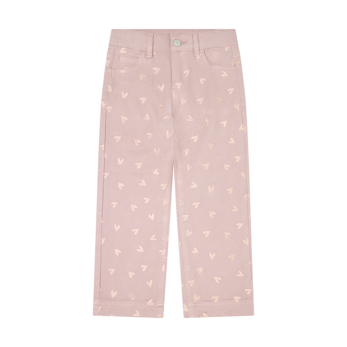 Heart Printed Denim