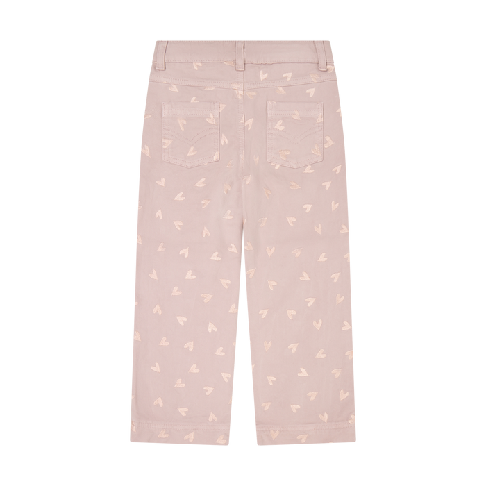 Heart Printed Denim