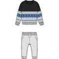 Heather Grey Fair Isle Sweatshirt & Jogger Set