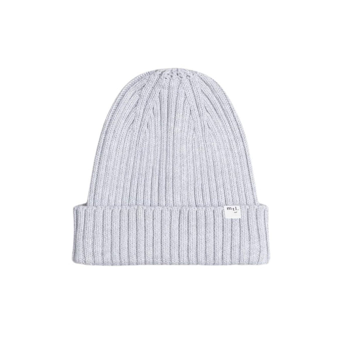 Heather Grey Ribbed Beanie