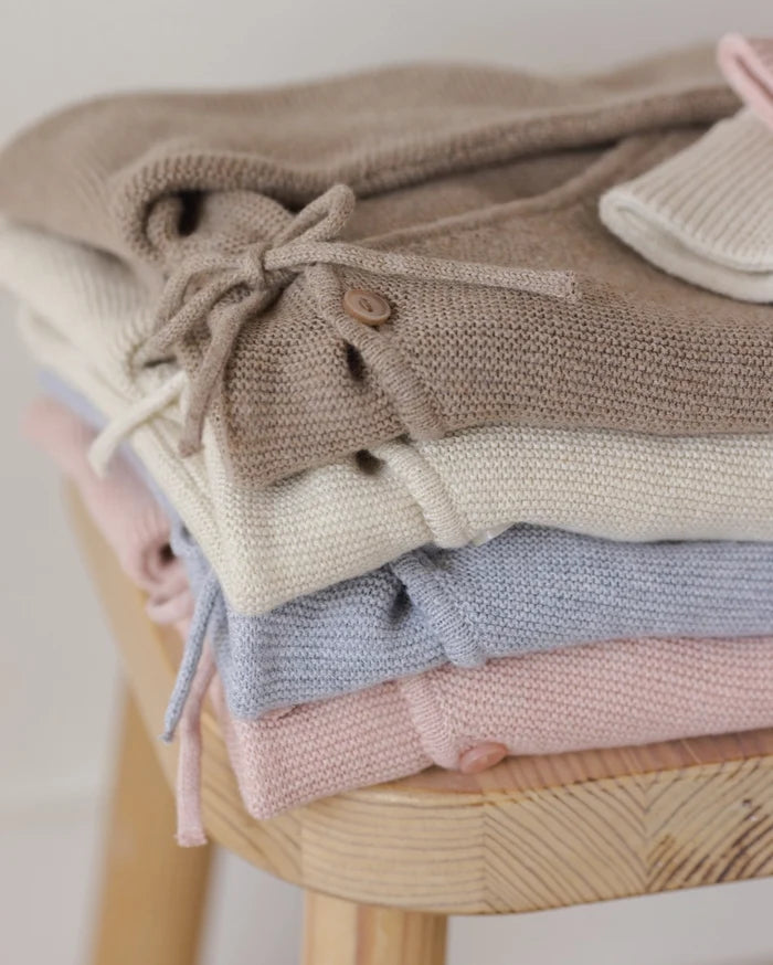 Heathered Mocha Wrap Knit Footie