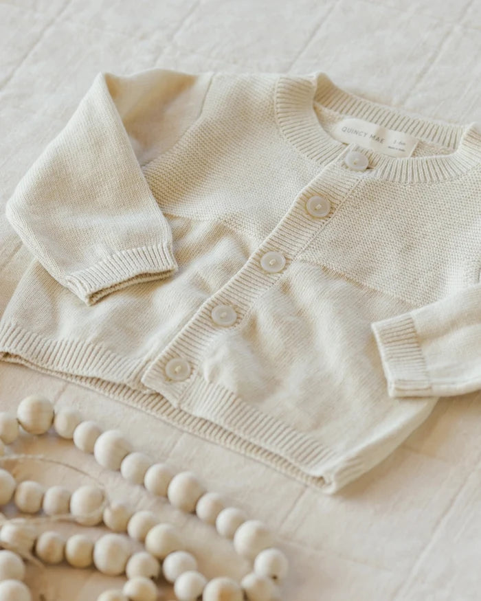 Heathered Natural Knit Cardigan
