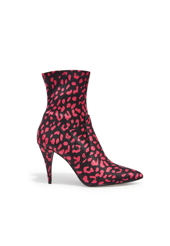 HEDDE NEON BOOTIE - NEON PINK LEOPARD